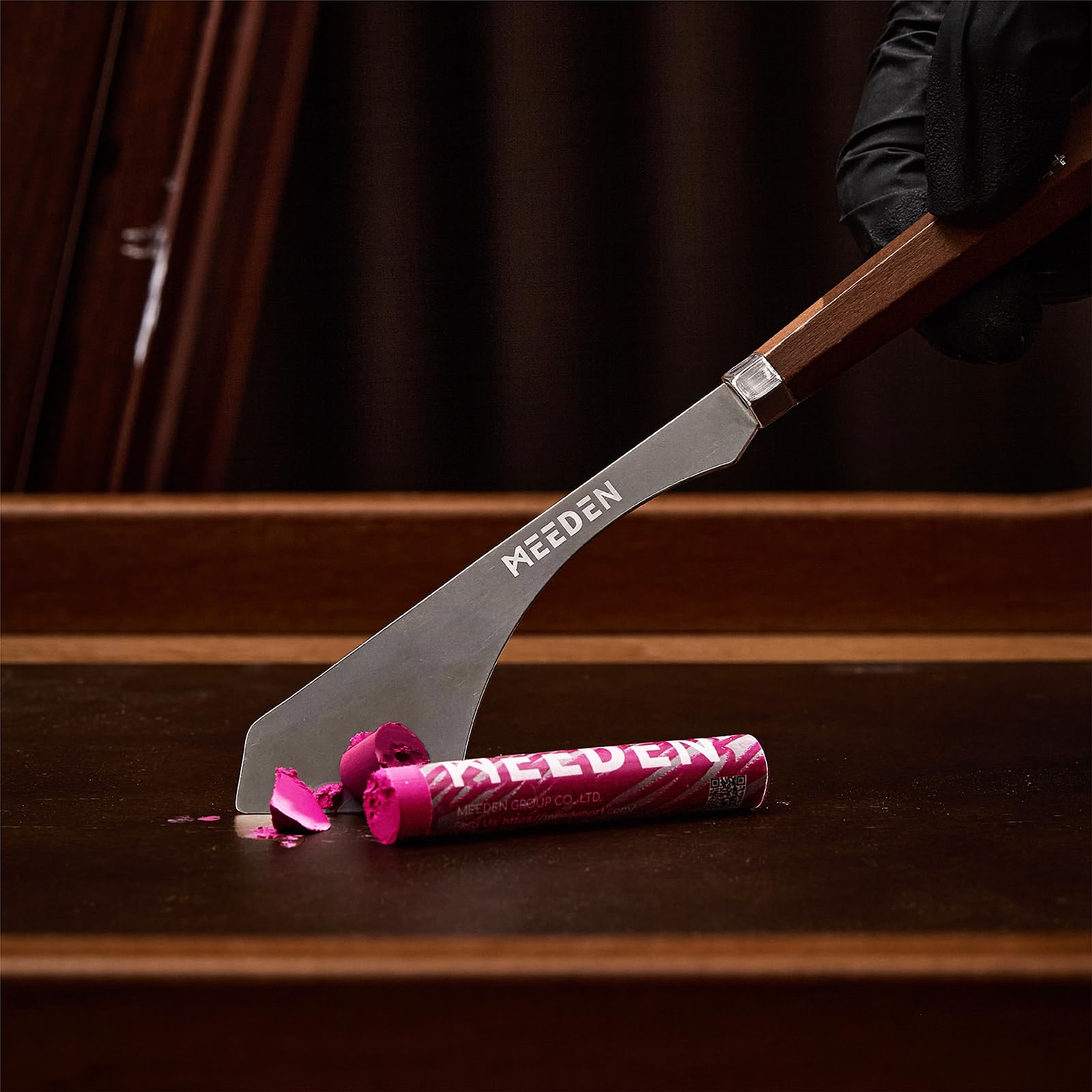 Image secondaire de MEEDEN Lot de 6 Couteaux de Peinture en Acier Inoxydable avec Manche en Bois