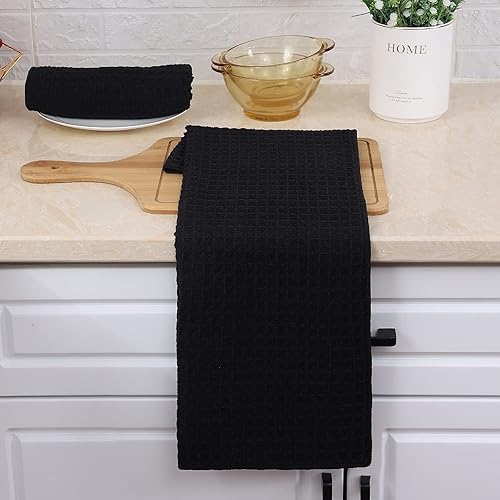 Miniatura 58 de Homaxy Trapos de cocina de microfibra con tejido de gofre, 12 x 12 pulgadas, ultra absorbentes y de color sólido, paños de cocina de secado rápido
