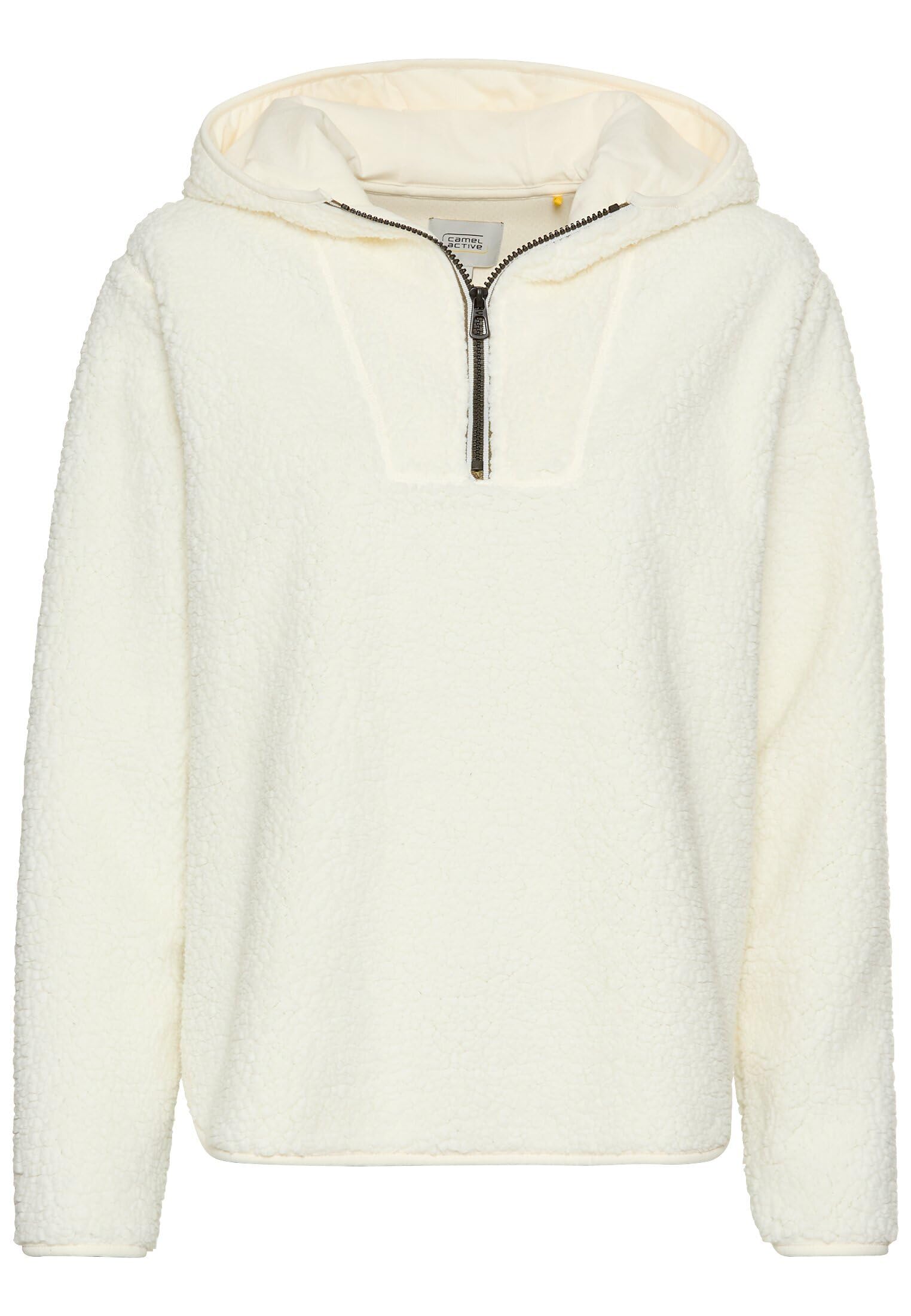 camel active Damen Kapuzenpullover aus Teddyfleece