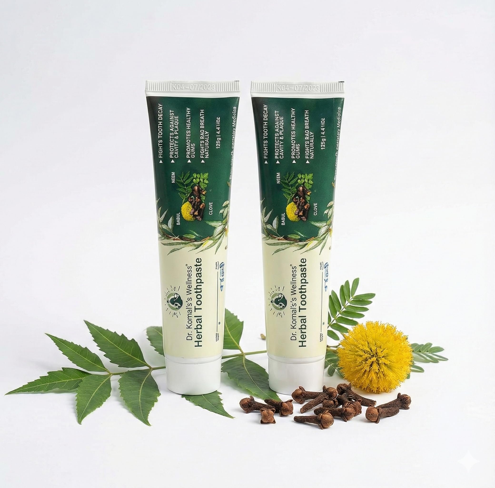 Dantvam Herbal Toothpaste | Pack of 2 | Neem, Babul and Clove | Non Foaming, SLS & Fluoride Free Toothpaste for Toothache | Fights Tooth Decay and Bad Breath | Sensitivity 125 gms-image-36