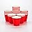 Restaurantware 8 Ounce Double Wall Disposable Coffee Cups, 25 Insulated Red Paper Tumblers With Ripple Wall Design, Lids Sold Separately for Hot Drinks like Tea, Hot Chocolate, and More