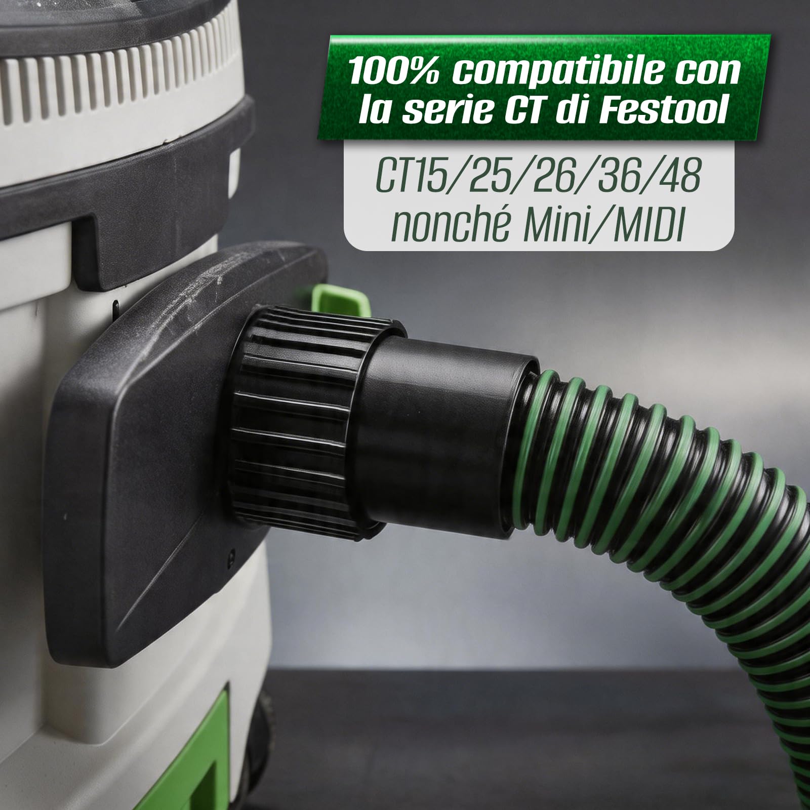 Tubo universale per aspirapolvere – Tubo ad alte prestazioni in EVA/PE da 3,5 m/5 m – Ideale per giardino, officina e aspiratori per liquidi e solidi (5 m)