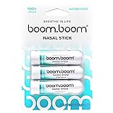 BoomBoom Nasal Stick | Vapor Flow Technology | Cool Refreshing Sensation | Natural Mood Boost | Simple Ingredients | Essential Oils + Menthol Inhaler (Wintermint)