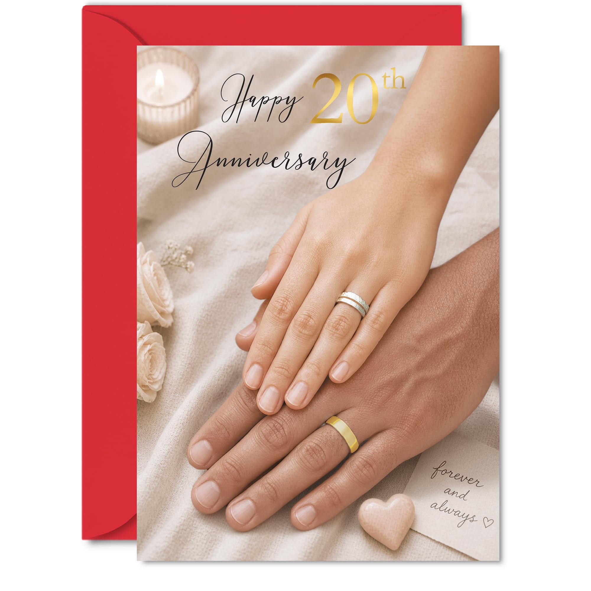 Sentimental 20th Anniversary Card, Celebrating Two Decades Together