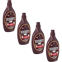 Hersheys Special Dark Syrup - Pack of 4 - Mildly Sweet Chocolate Syrup - Great for Stocking the Pantry - Perfect for Sweet Treats