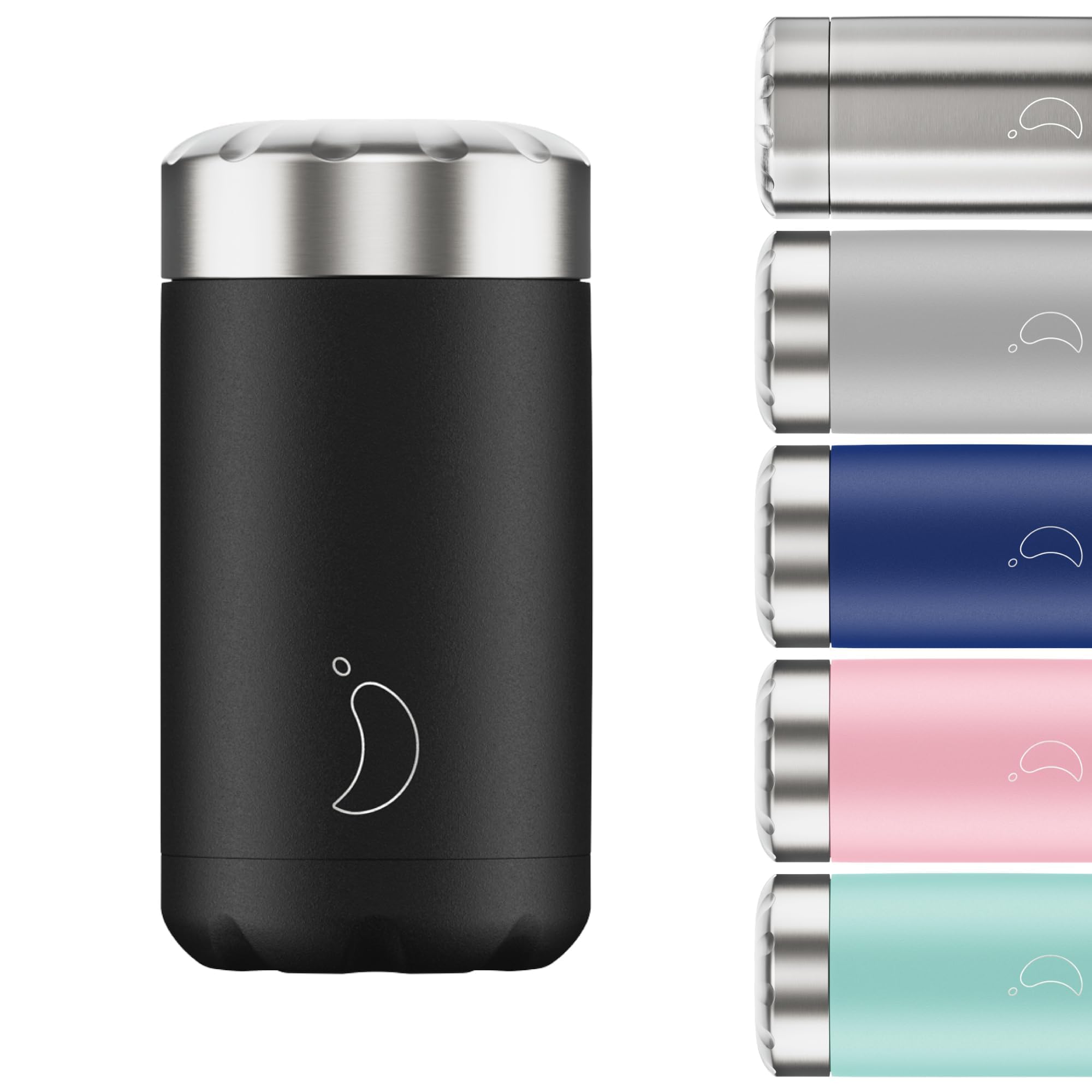 Sponsored Ad – Food Pot - Leak-Proof, Premium Stainless Steel Reusable Food Container - Double-Walled Insulated for Hot or Cold Lunch Storage - Black - 500ml