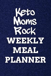 Keto Mom's Rock WEEKLY MEAL PLANNER: 110 Page with Dark Blue Look Background Custom 52-Week Ketogenic Meal Prep Planning Organizer with Weekly Grocery ... and Recipe Book Gift (Keto Moms Planners)