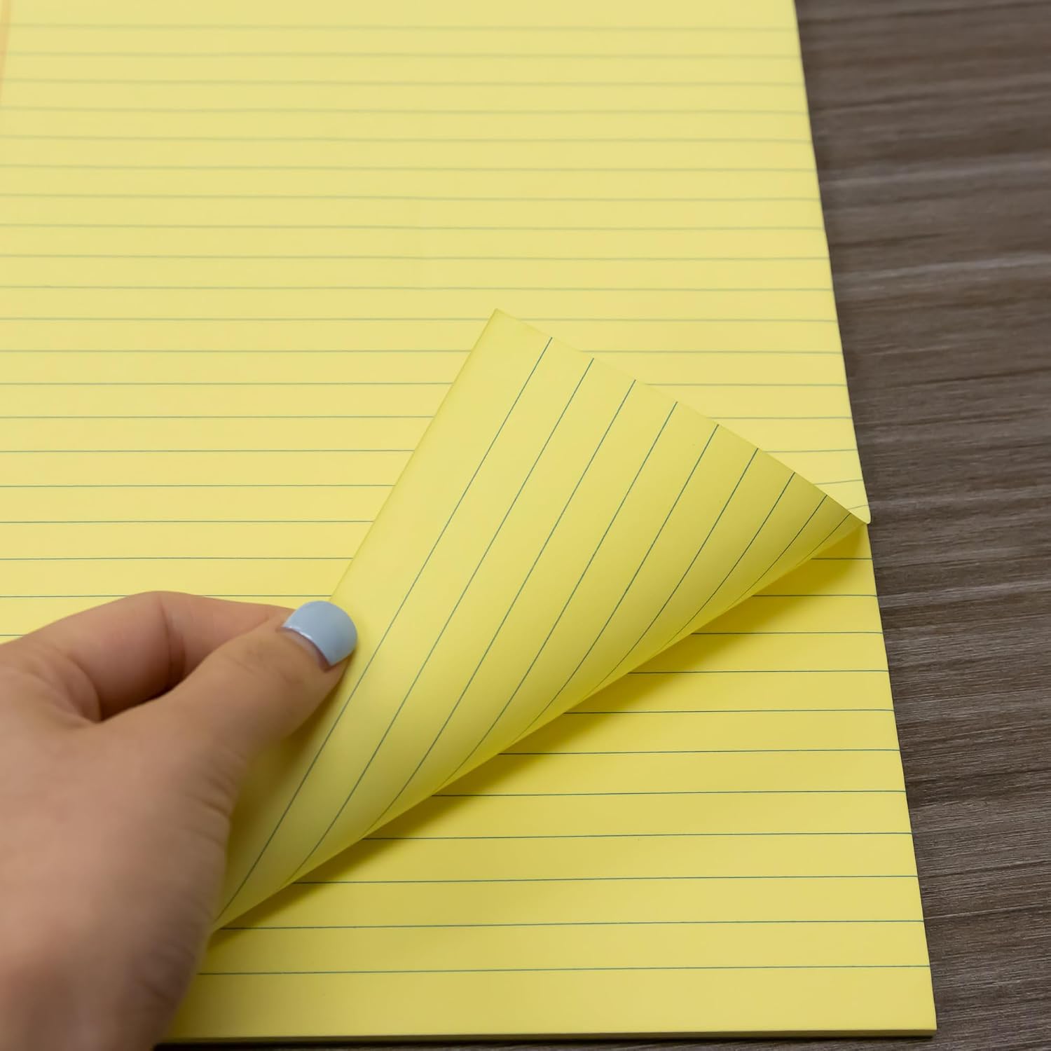 BAZIC Products Perforated Writing Pad, 50 Sheets 8.5"x11.75", Lined Ruled Writing Pads Easy Tear Note Paper for Office School Student, Total 24 Count