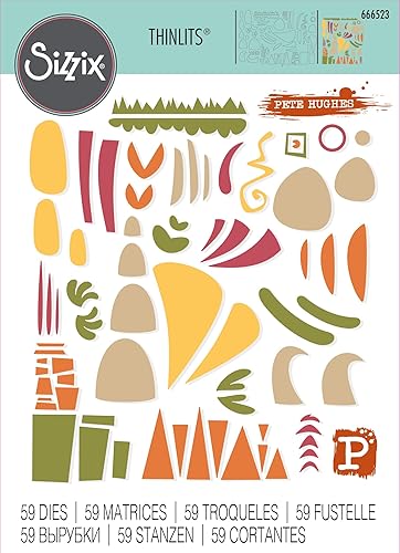 Miniatura 3 de Sizzix Thinlits 666523 - Juego de troqueles de metal para álbumes de recortes, grabados en relieve, diario, 5 unidades