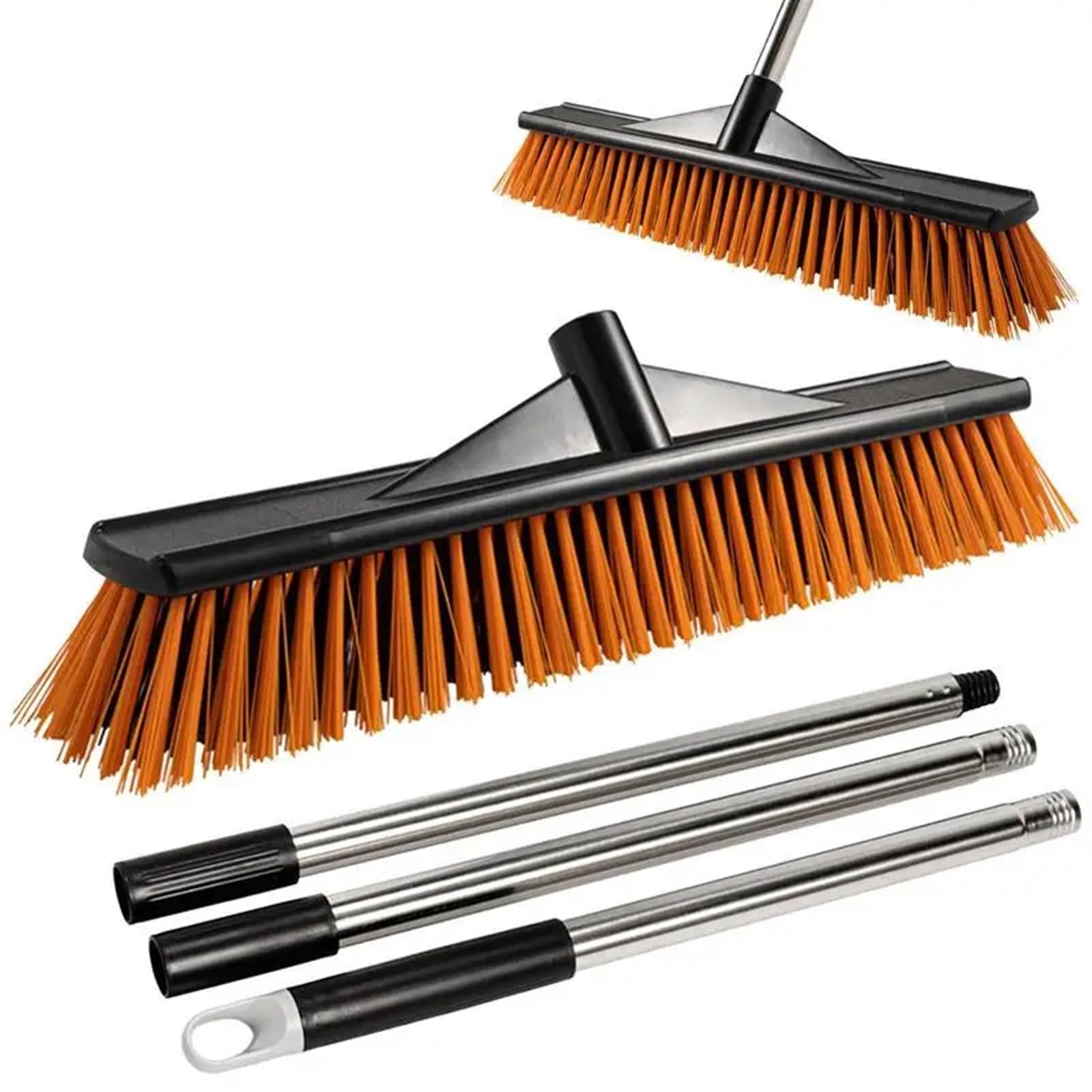 Besen Draußen Besen mit harten Borsten, Schrubber mit steifen Borsten, tragbare Kehrbürste for den Außenbereich, for Fußböden, Duschreinigungsbürste, Bodenschrubberbürste(40cm)