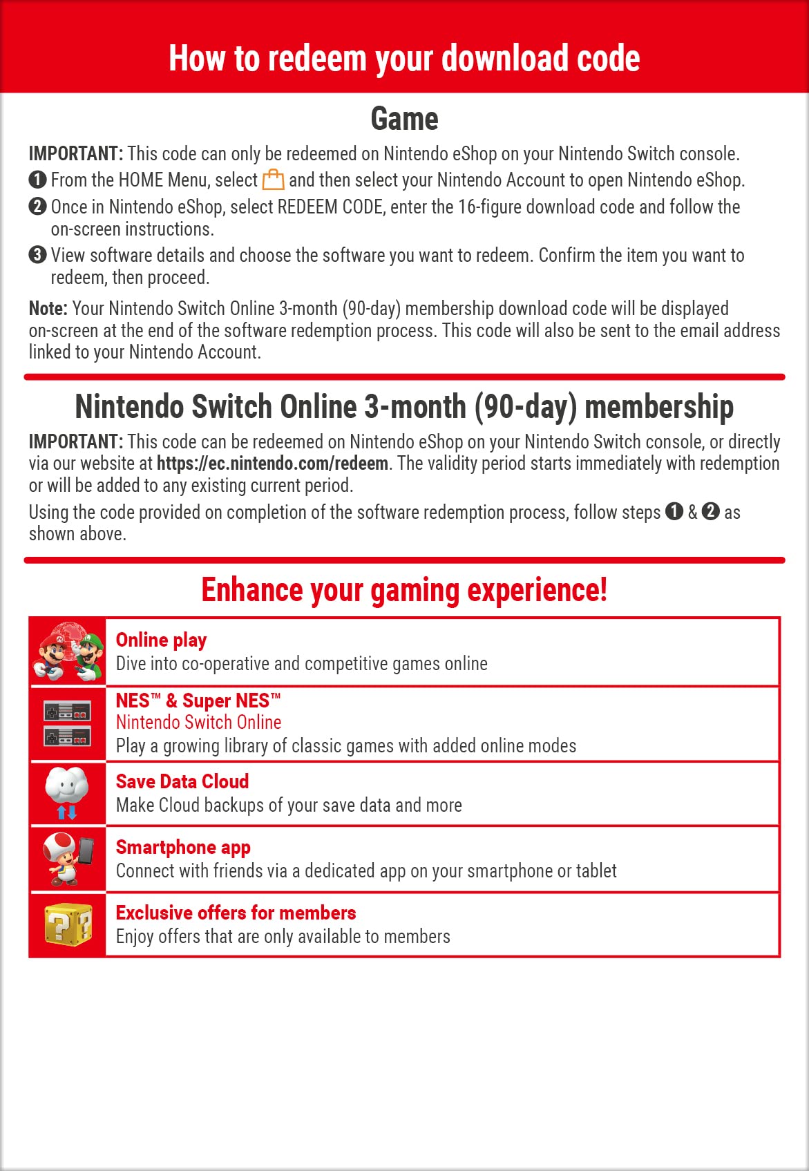 Multi-software + Nintendo Switch Online individual 90-day membership Multi-software + 3M | Nintendo Switch - Download Code - 3
