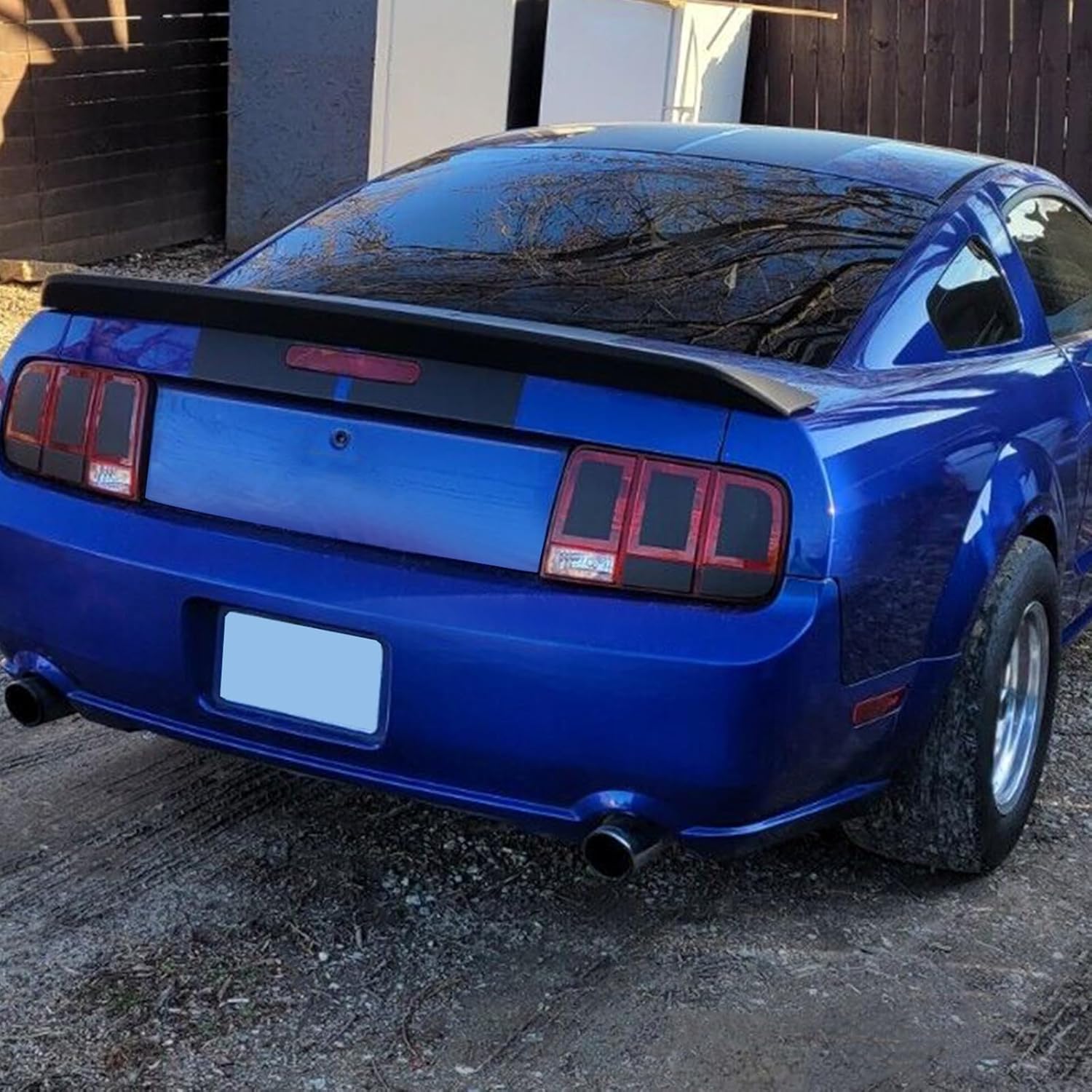 KUAFU Rear Trunk Spoiler Wing Black Compatible with 2005-2009 Ford Mustang GT500 Ducktail Style