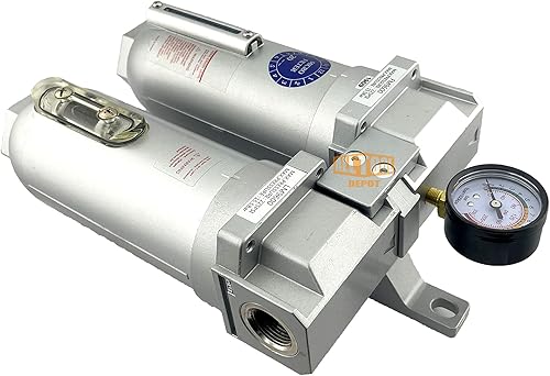 Miniatura 4 de Sistema de secado desecante de filtro de coalescencia de 2 etapas de grado industrial NPT de 34 "NPT SUPER DUTY para líneas de aire comprimido,