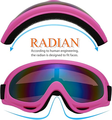 Miniatura 2 de FUT Ski Goggles Motorcycle Snowboard Goggle for Men Women  Youth 2 Pack