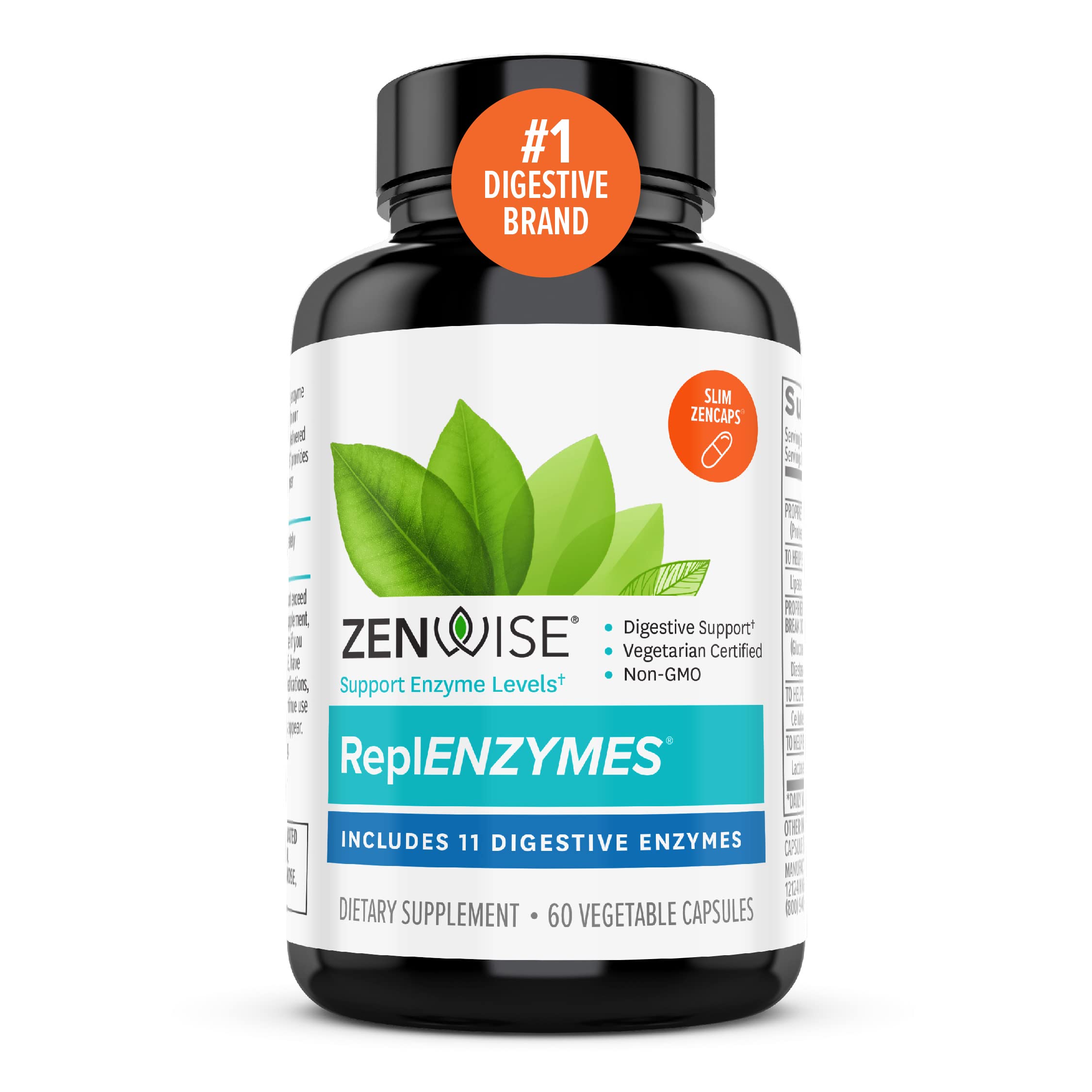 Amazon Com Zenwise Daily Digestive Enzymes Easy Swallow Slimcaps Enzyme Support To Conquer Tough Foods Gut Health Supplement With Bromelain Lactase Amylase Lipase For Digestion Certified Vegetarian Health Household