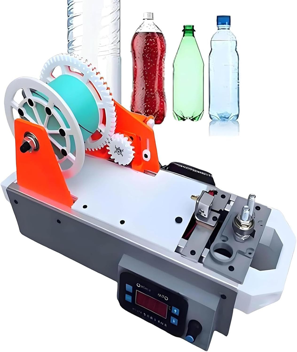 3D Recycled PET Filament Maker, 3D Printer Extruder Filament Maker Machine Digital Temperature Control Desktop Filament Maker,2color