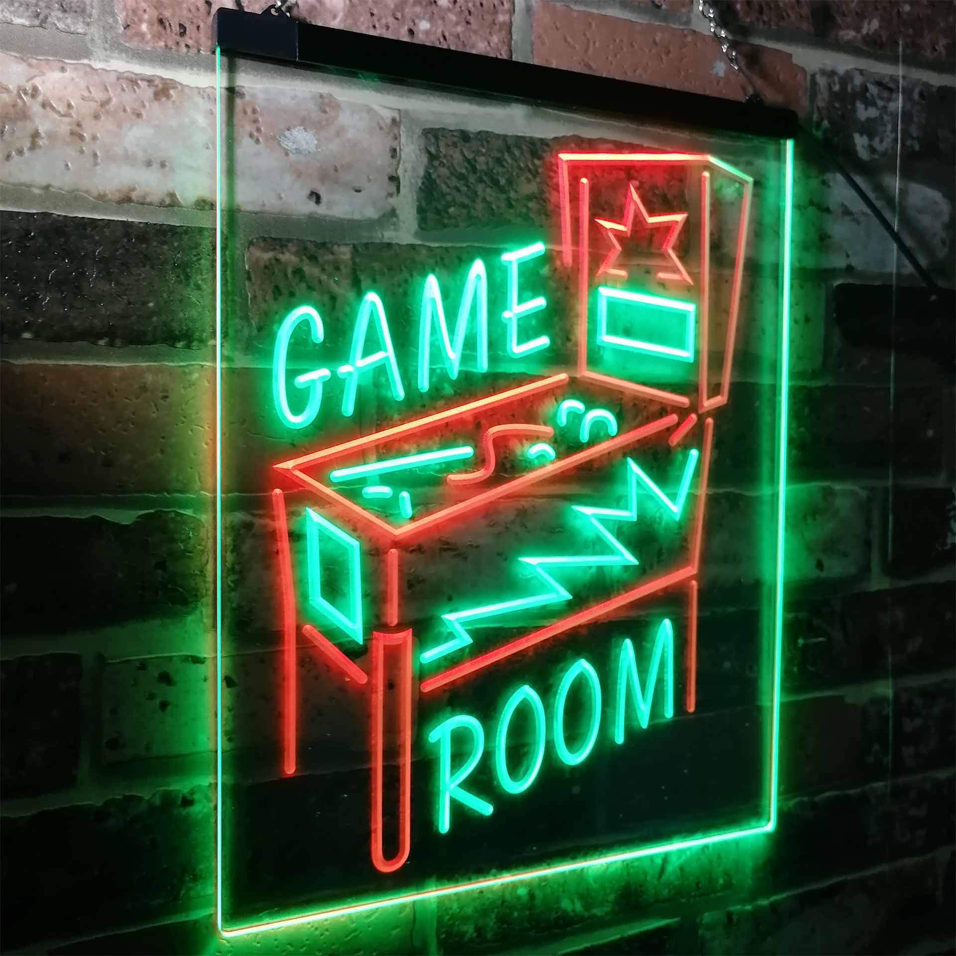 Amazon.co.jp: Game Room Pinball Man Cave Dual Color LED看板