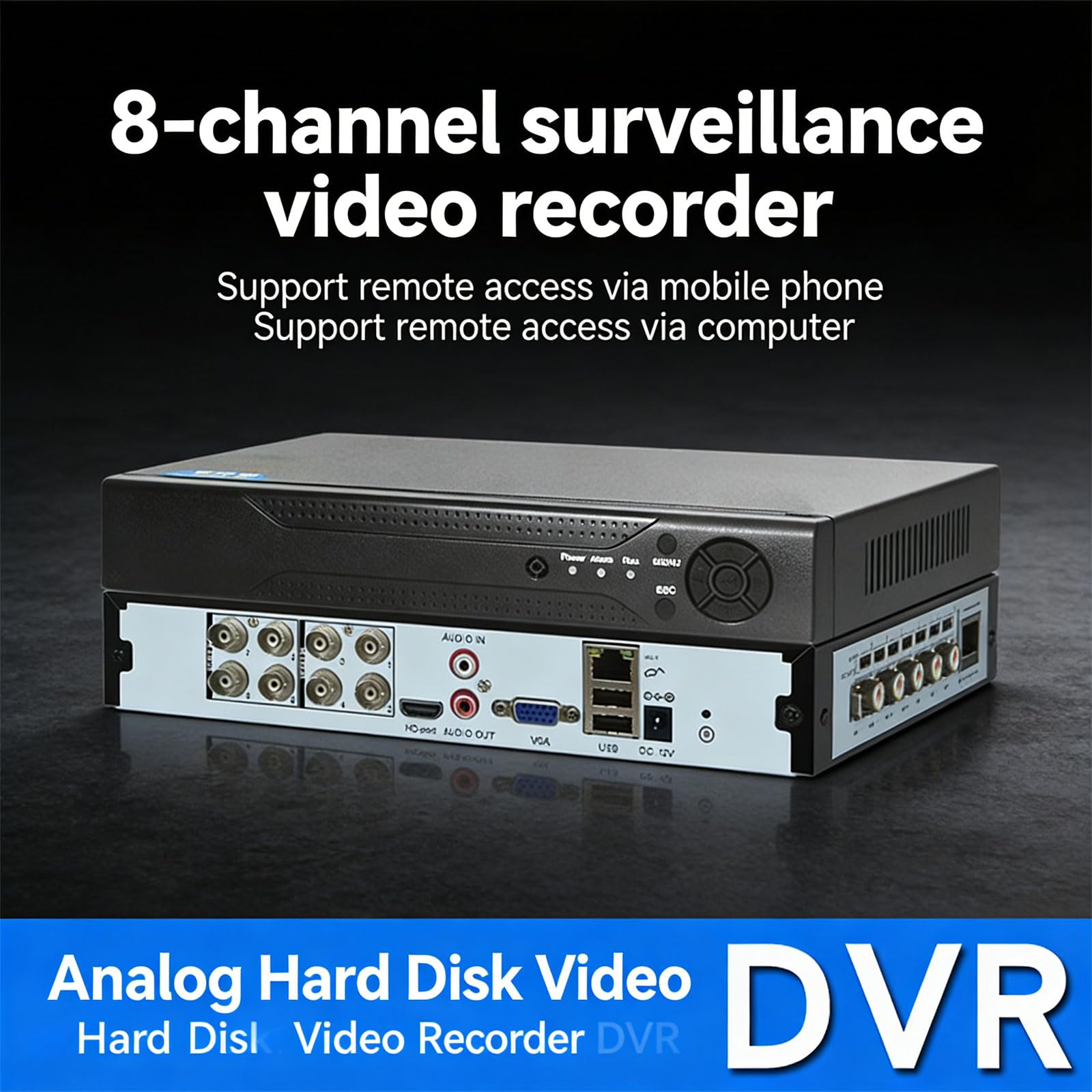 Enregistreur vidéo numérique analogique 8 canaux fermé CCTV caméra de sécurité pour la sécurité des petites entreprises