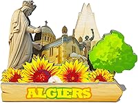 Vista 1 de Argelia Imán de Argel para nevera de madera 3D Monumentos de viaje coleccionables recuerdos decoración hecha a mano -702