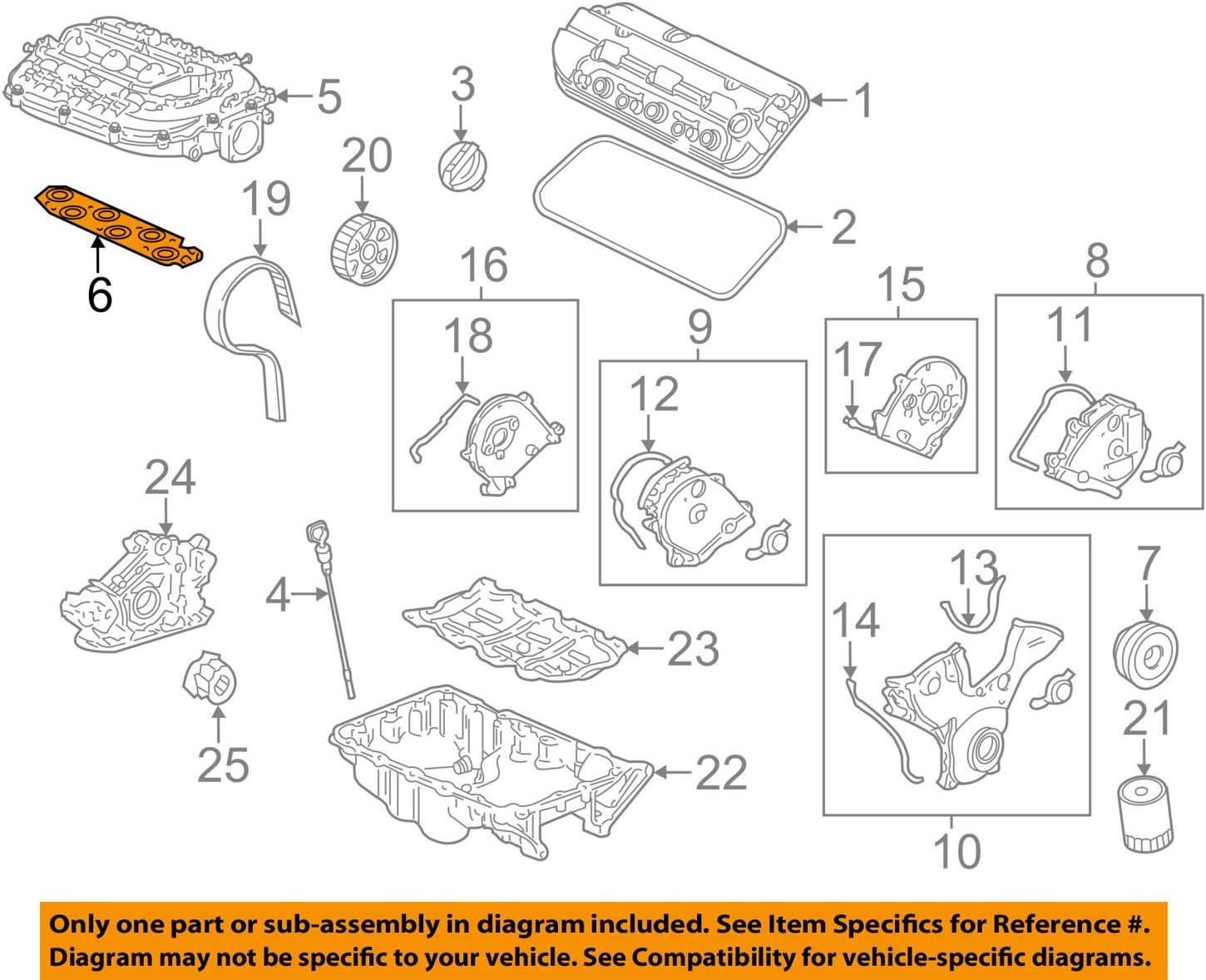 Genuine Honda (17105-RCA-A01) Intake Manifold Gasket