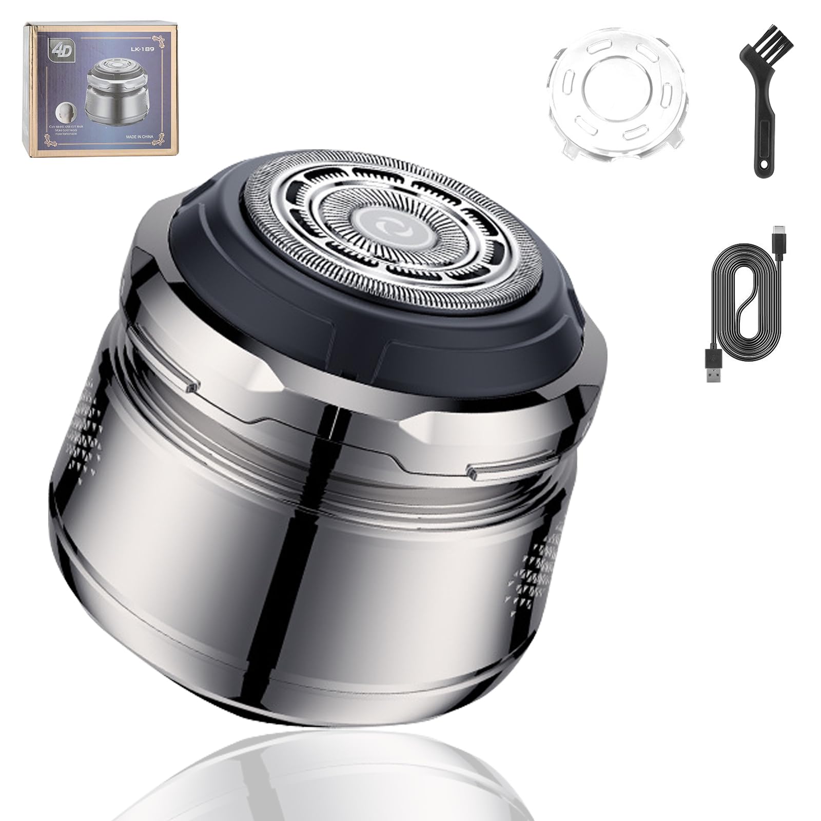 Anluomafuy Afeitadora Cabeza Hombre, Maquina de Afeitar Hombre con Pantalla LED, Afeitadora Eléctrica con Cabeza Magnético, Afeitadoras Impermeables para Hombres Calvos, Afeitado en Seco y Húmedo