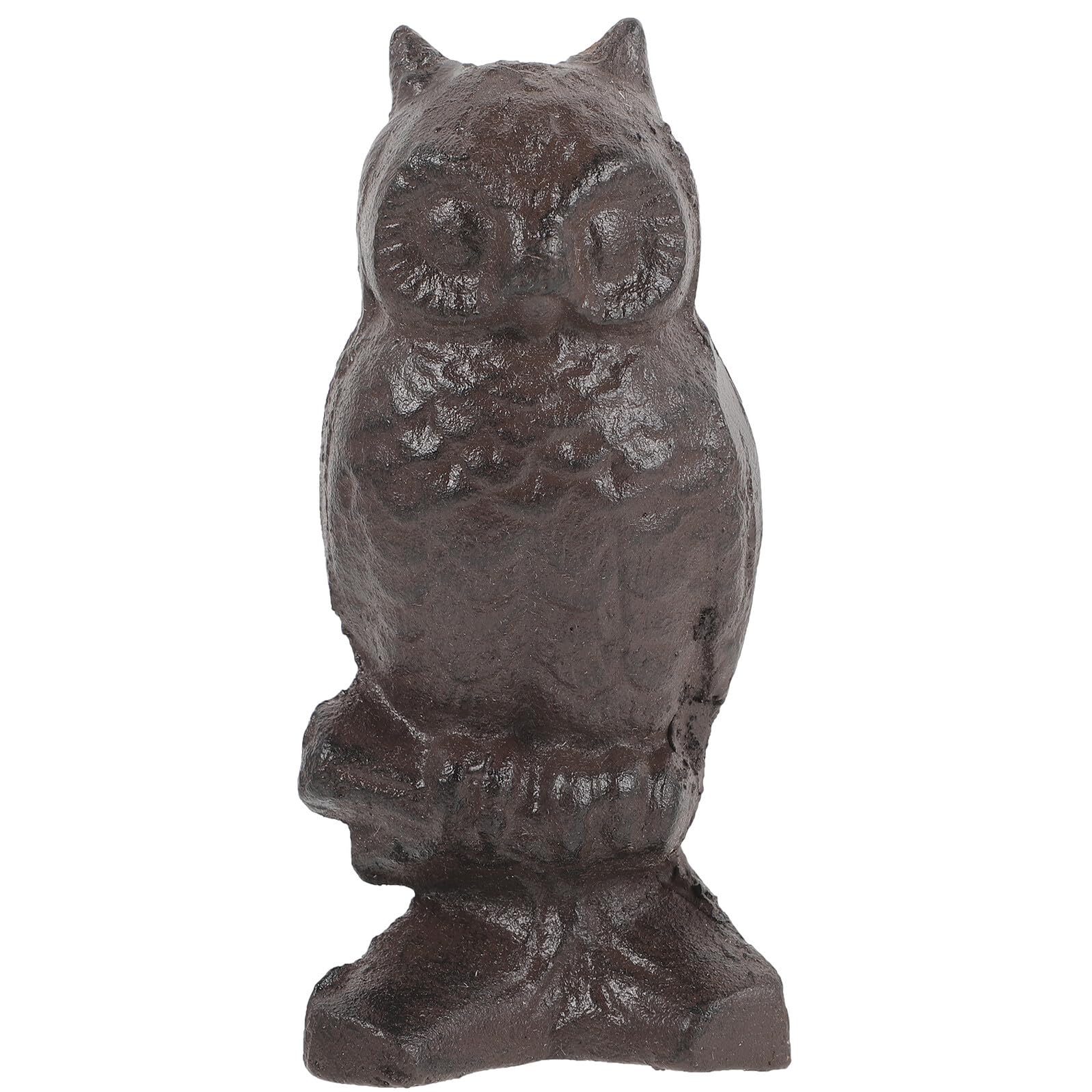 Sculpture de hibou en fer figurine de jardin et ornement décoratif de pelouse extérieure
