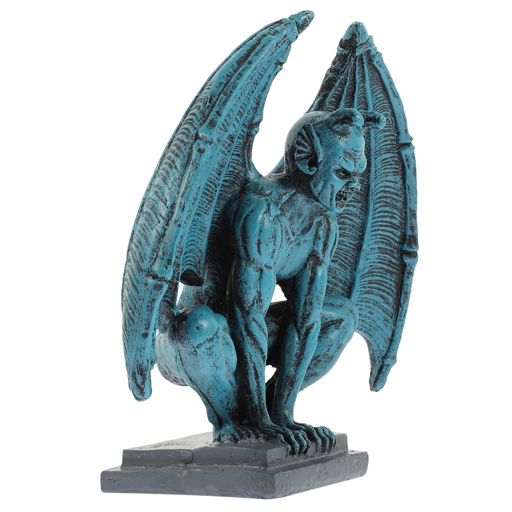 Cabilock 2 Pezzi Gargoyle Statue Figurine Da Giardino Statue Ornamenti Giocattolo Da Esterno Drago Giardino Solare Decorazione Angelo Rana Statua Accessori Da Delle Fate