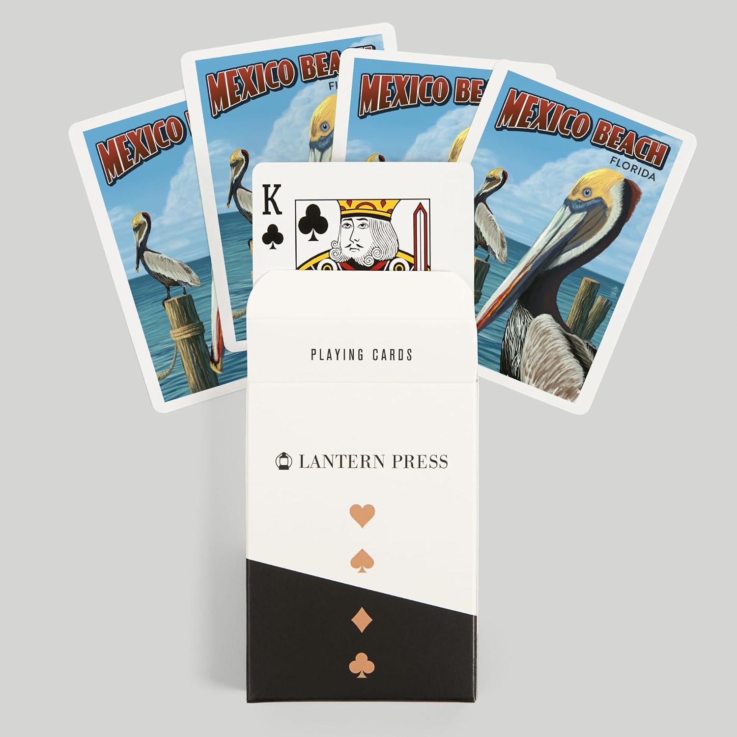 Lantern Press Mexico Beach, Florida, Brown Pelicans, 52 Playing Cards for Adults, Poker Size Card Deck