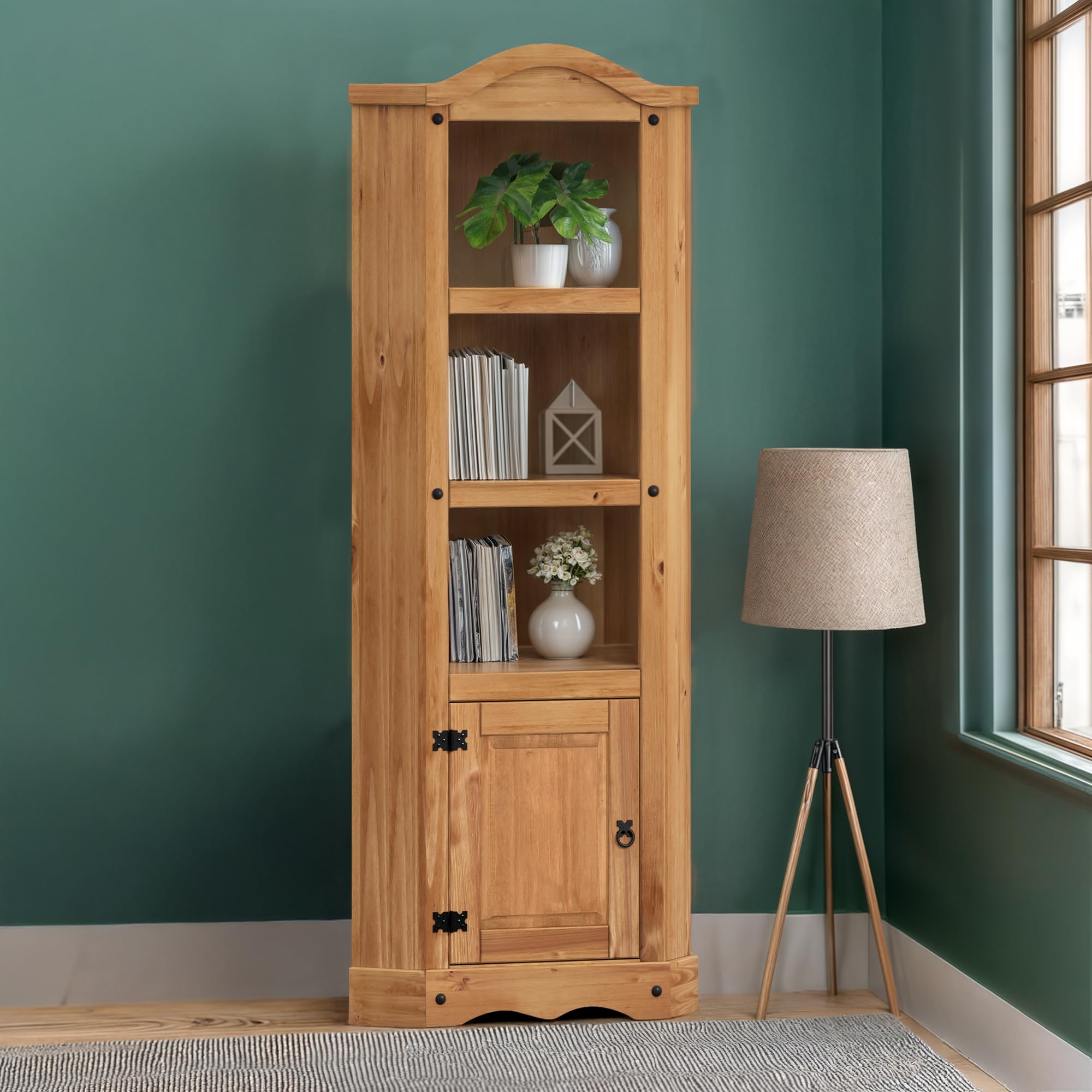 Corona Corner Display Unit Storage 1 Door Cupboard Dining Room