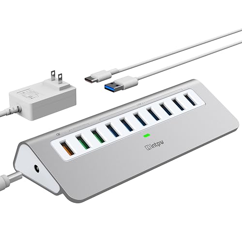 10-Port 10Gbps USB 3.2 Hub with Charging Ports