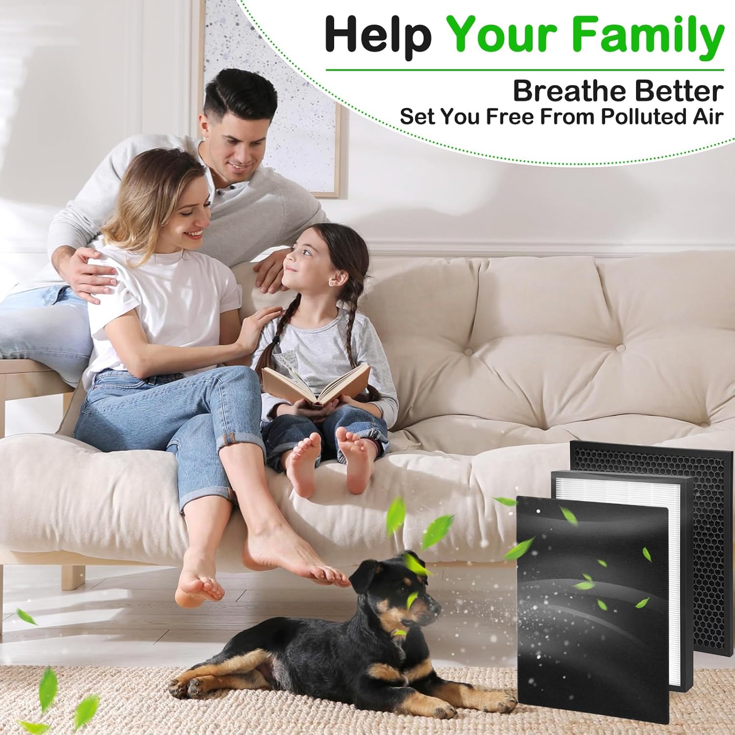 2-Pack P700BB Replacement Filter Cartridges Compatible with Brondell Pro Air Purifiers Models: P700BB, P7004C, APP60, CANP700BB Air Purifier Replacement Filters - Upgraded Version