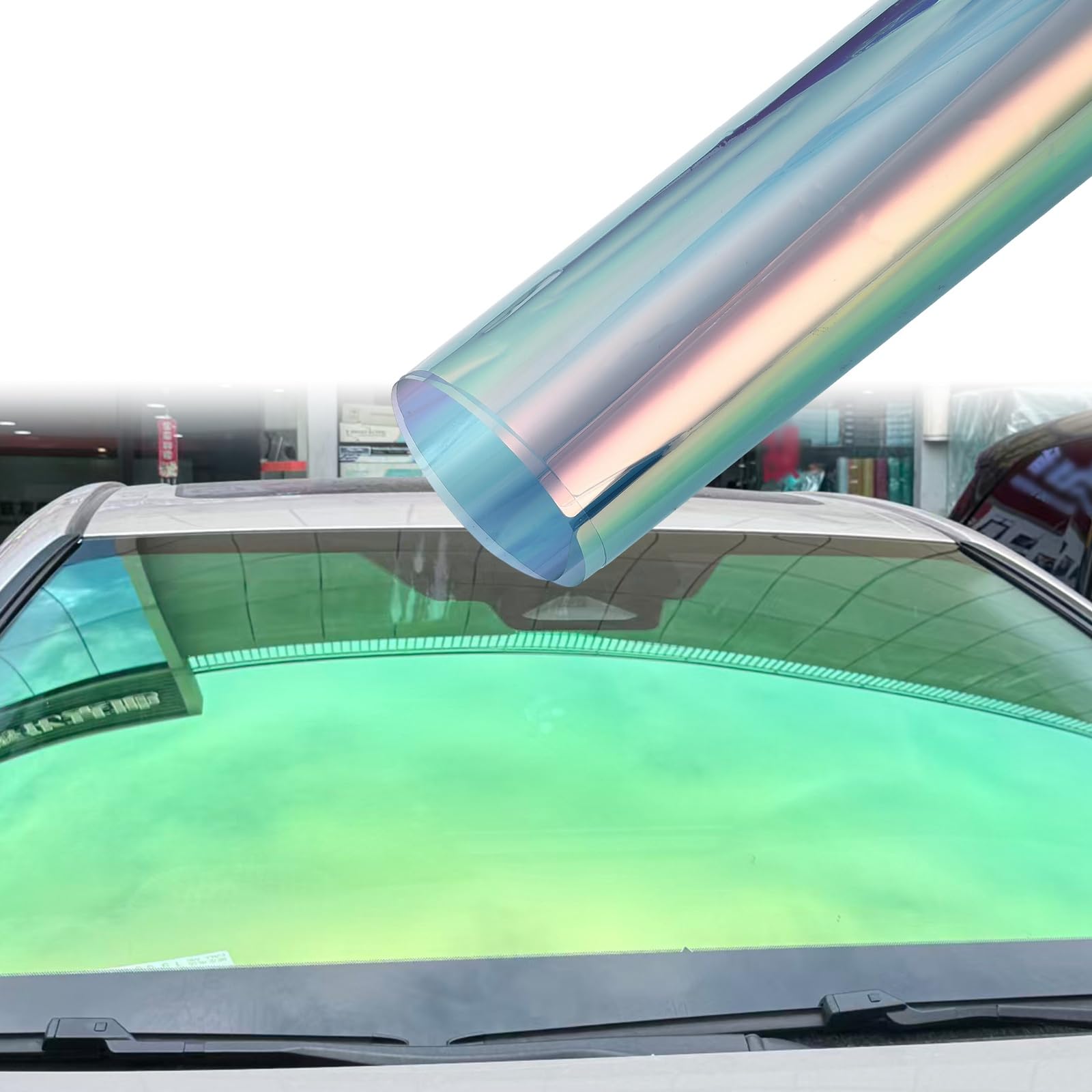 Film teinté pour vitres de voiture film solaire vert aurore 70% VLT pour pare-brise