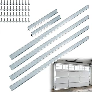 2 Pack 16FT Garage Door Strut Support Brace, Heavy-Duty Steel Reinforcement Bracket for Hurricane, Storm, Snow & Wind Protection, Top Brace Kit for DIY or Professional Installation