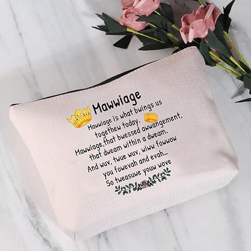 Miniatura 2 de JYTAPP Mawwiage - Bolsa de maquillaje con cremallera temática de películas de princesa, regalos para fanáticos de la película, regalos para novias,