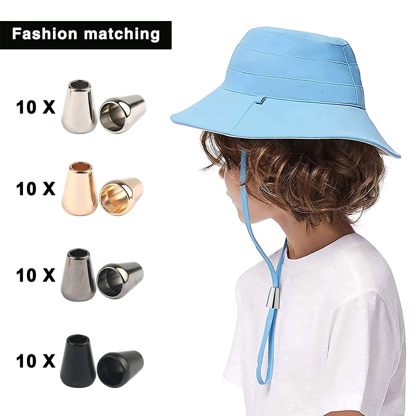 Fermacorda Regolabili In Metallo - 40 Pezzi Per Cordini E Abbigliamento - Foto 10