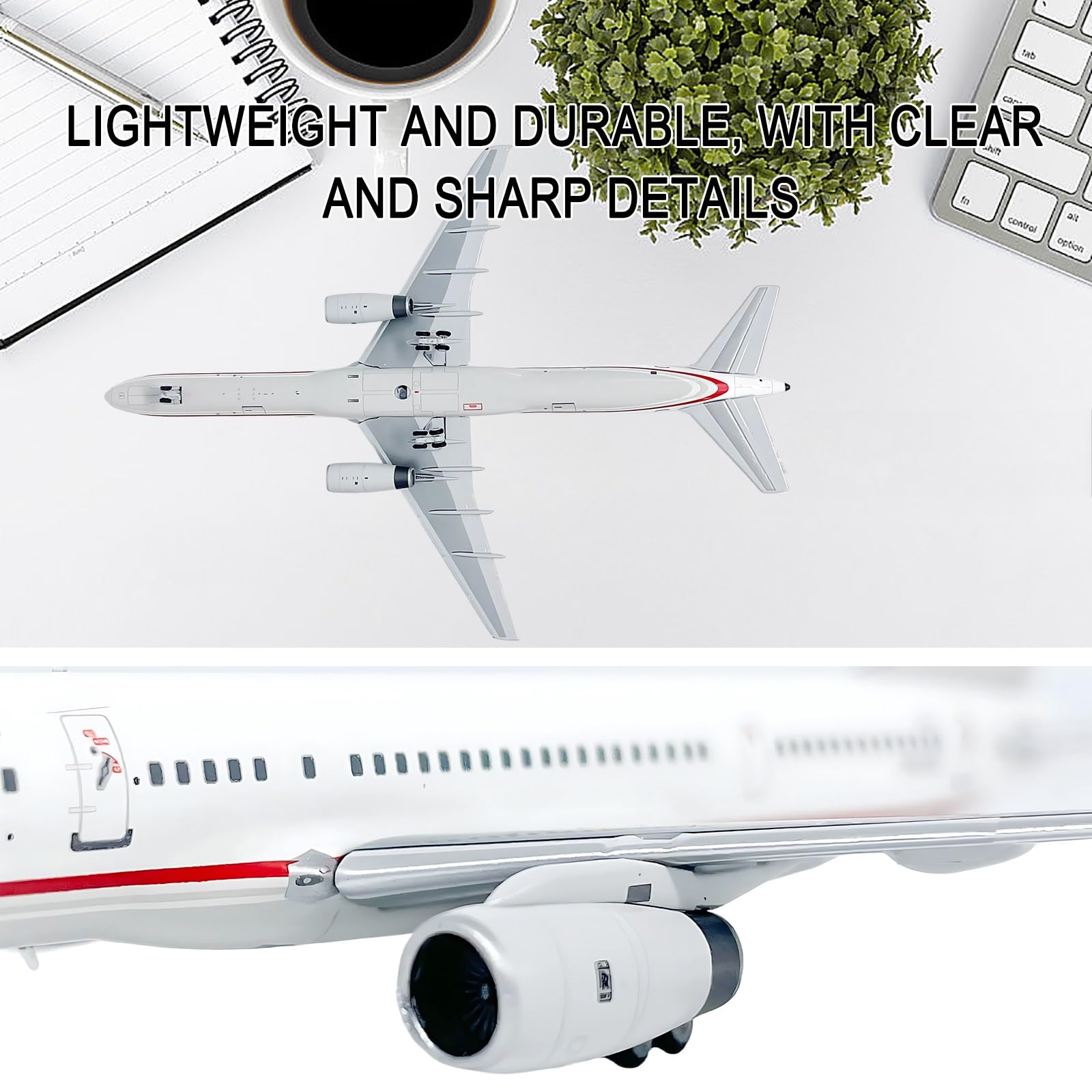 1:400 Scale US North west B757 Die-Cast Metal Airplane Model with Rubber Tires, Collector-Grade Miniature Replica – Gift for Adult Aviation Enthusiasts, Desk Shelf Display Decor