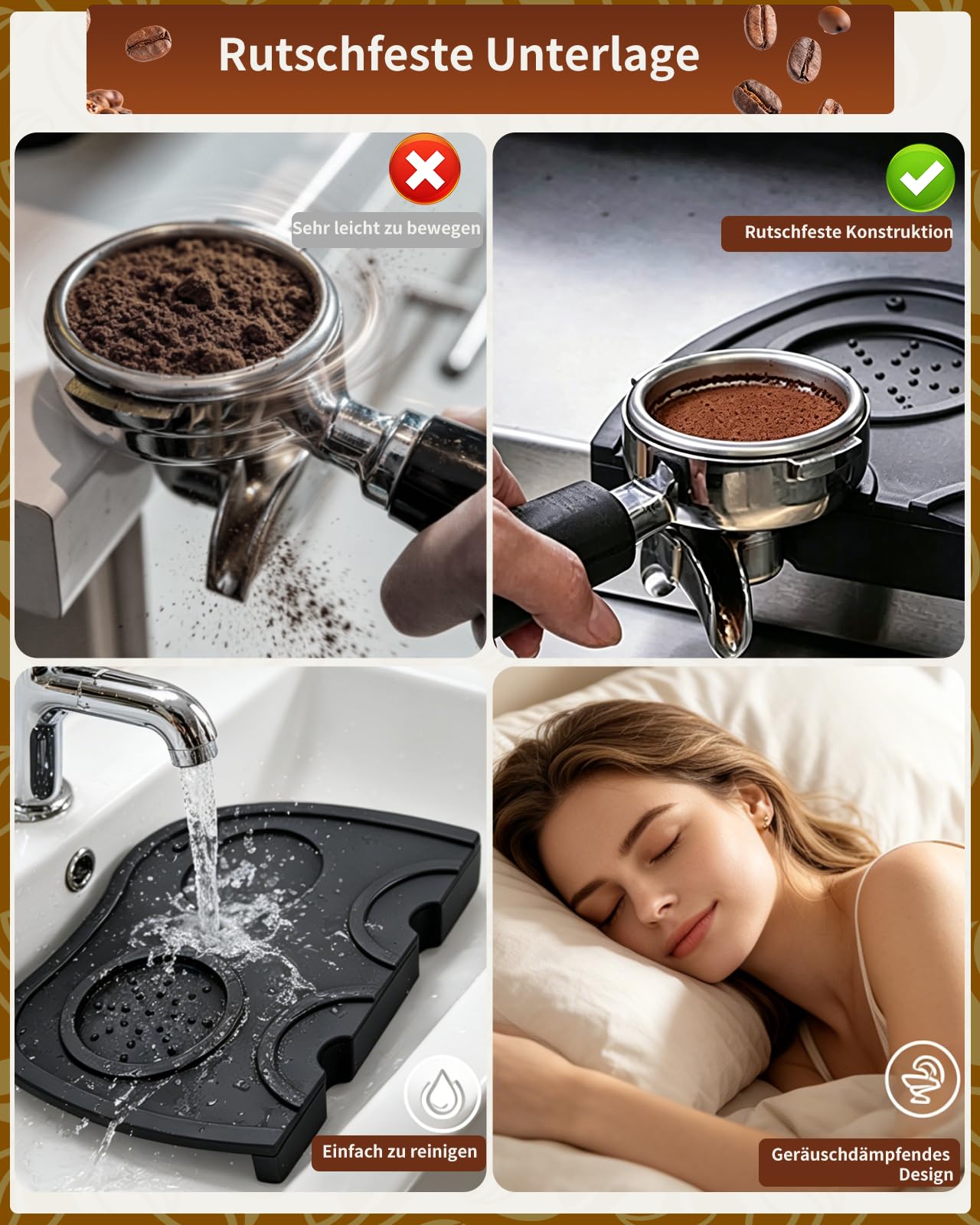 Akcesoria do sitka, 51 mm, dystrybutor kawy 51 mm, narzędzie do wyrównywania espresso, kompletny zestaw barista z narzędziem WDT, tamper, pierścieniem dozującym, krążkiem i szczotką do czyszczenia
