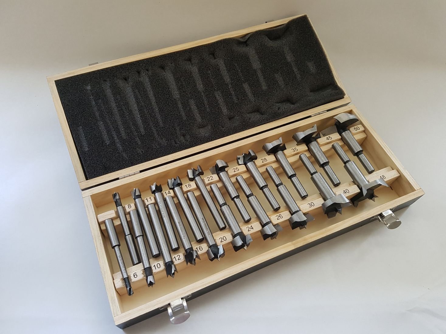 81202 - Set di 20 punte per trapano per legno, Ø 6-50 mm