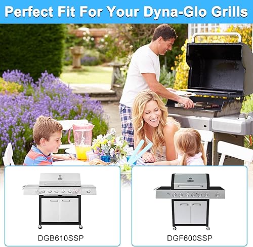 Miniatura 18 de Adviace Protectores térmicos de repuesto para parrilla de 15 pulgadas Dyna-Glo DGF493BNP, DGF510SBP, juego de 4 placas térmicas para parrilla