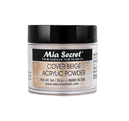 Mia Secret - Polvo de uñas acrílico 1 oz cubierta beige