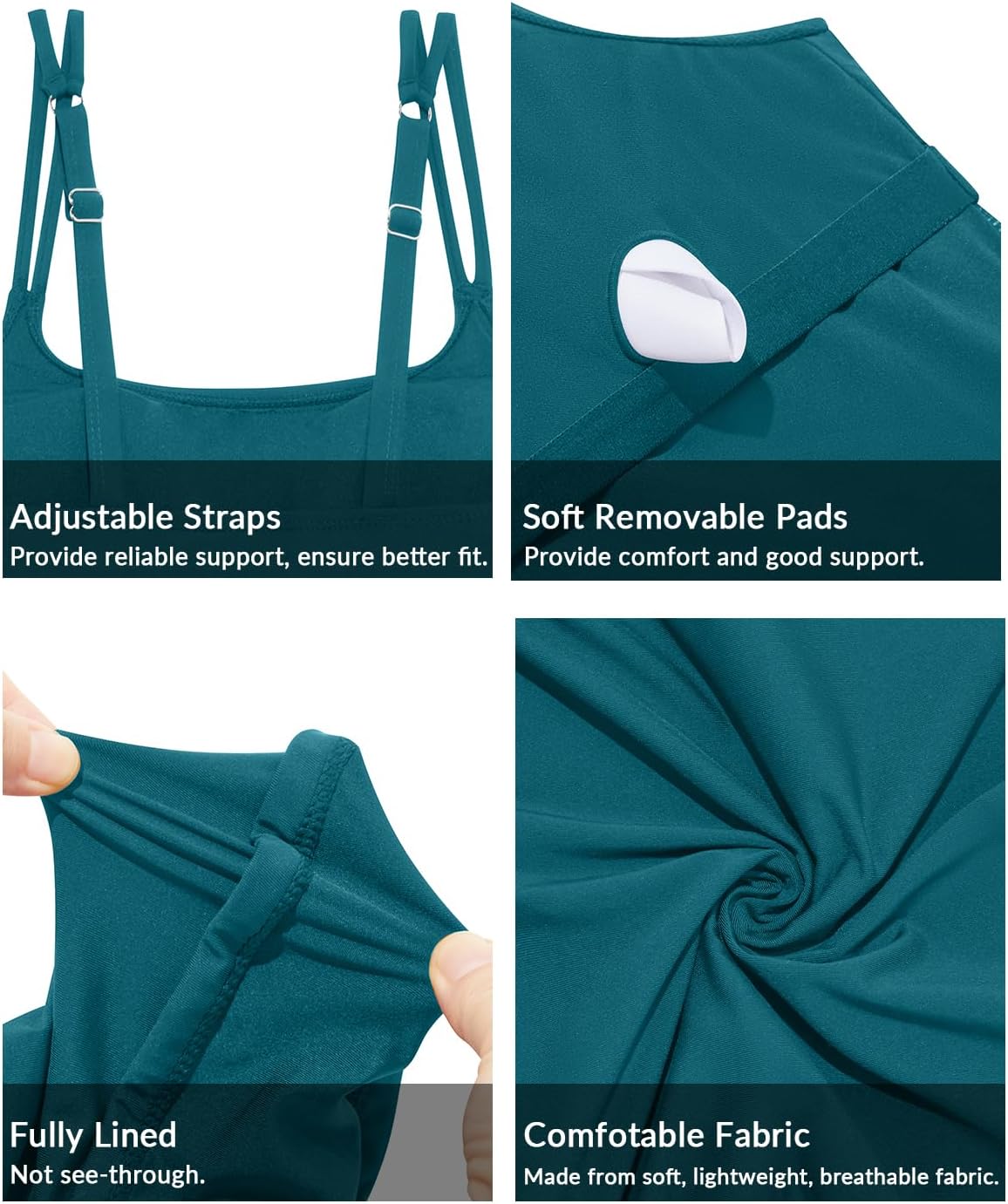 Tankini Tops for Women 2025 - Tummy Control Swim Top Only Modest Bathing Suit Top Swimsuit Top No Bottom - Image 6