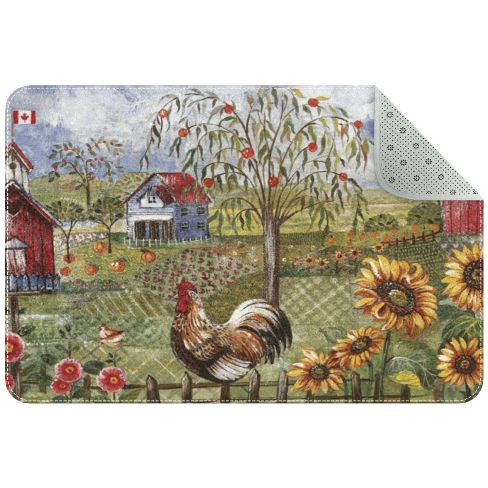 Tapis coq bleu rectangulaire de qualité supérieure pour maison
