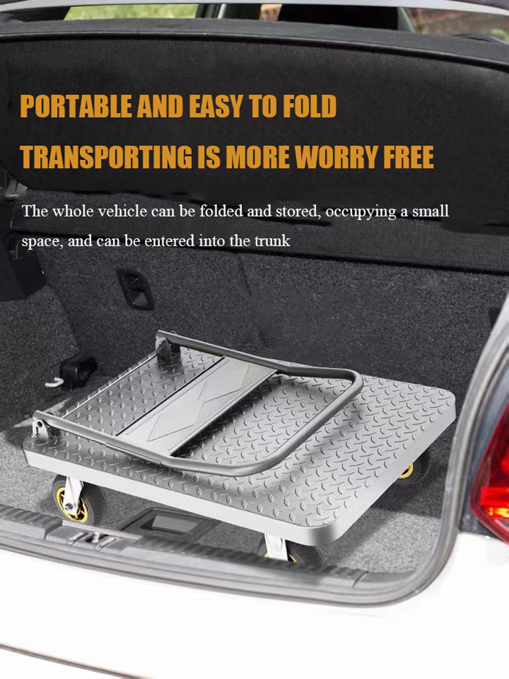 Carrello Con Piattaforma Pieghevole Per Carichi Pesanti Con Ruote E Maniglia Carrello Per Trasporto Pieghevole Carrello Per Sacco Per Un Facile Trasporto E Sollevamento Pesante(Size:90x60cm)