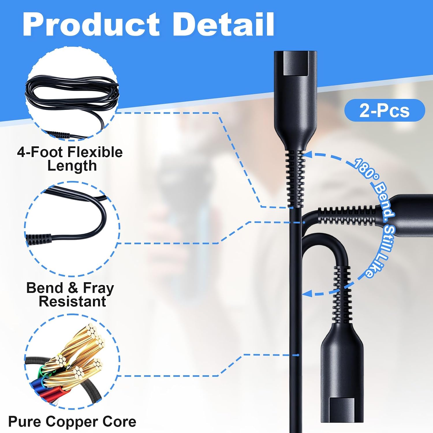 2Pcs 12V Shaver Charger Compatible with Braun Series S7 S8 S9 Power Adapter