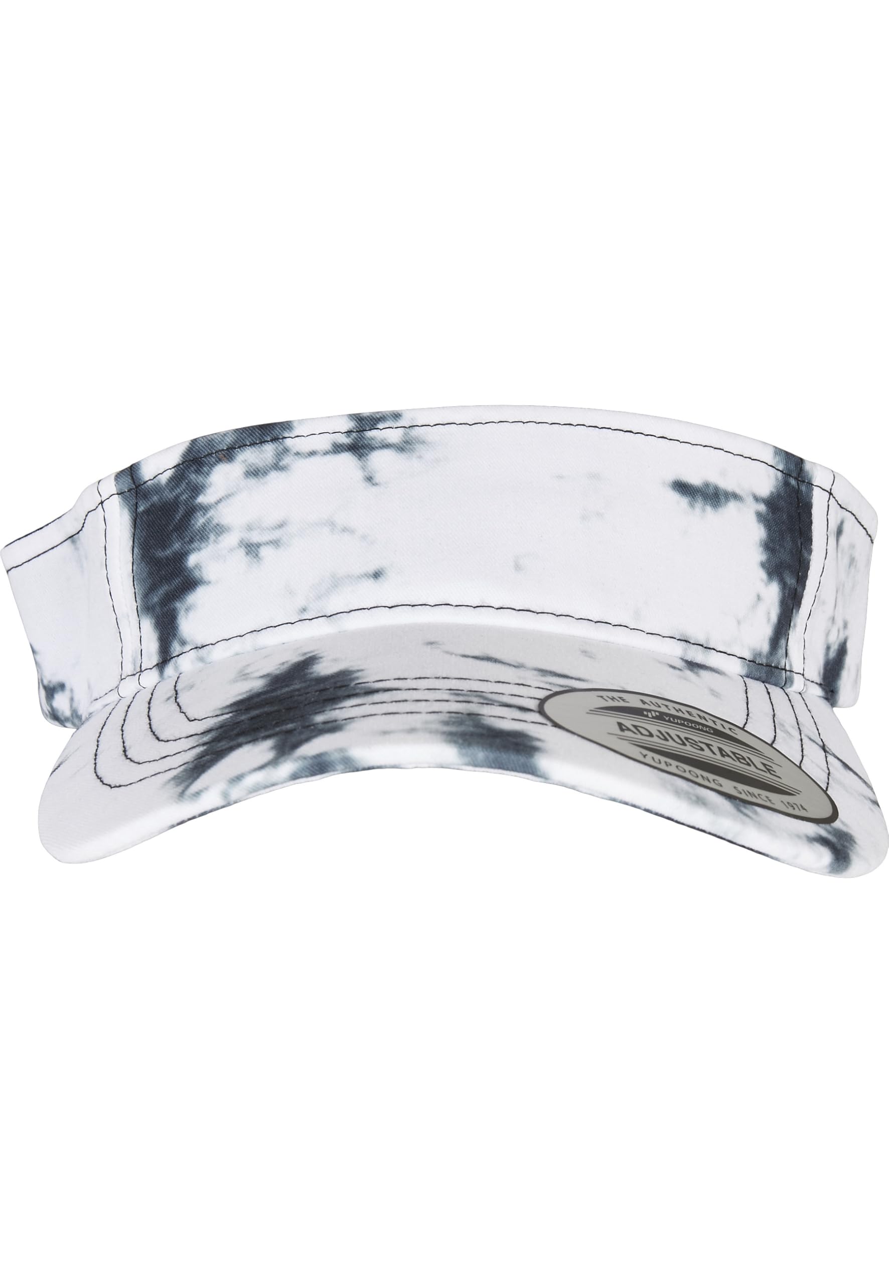 Flexfit Unisex Batik Dye Curved Visor Cap Baseball Cap, Black/White, One Size
