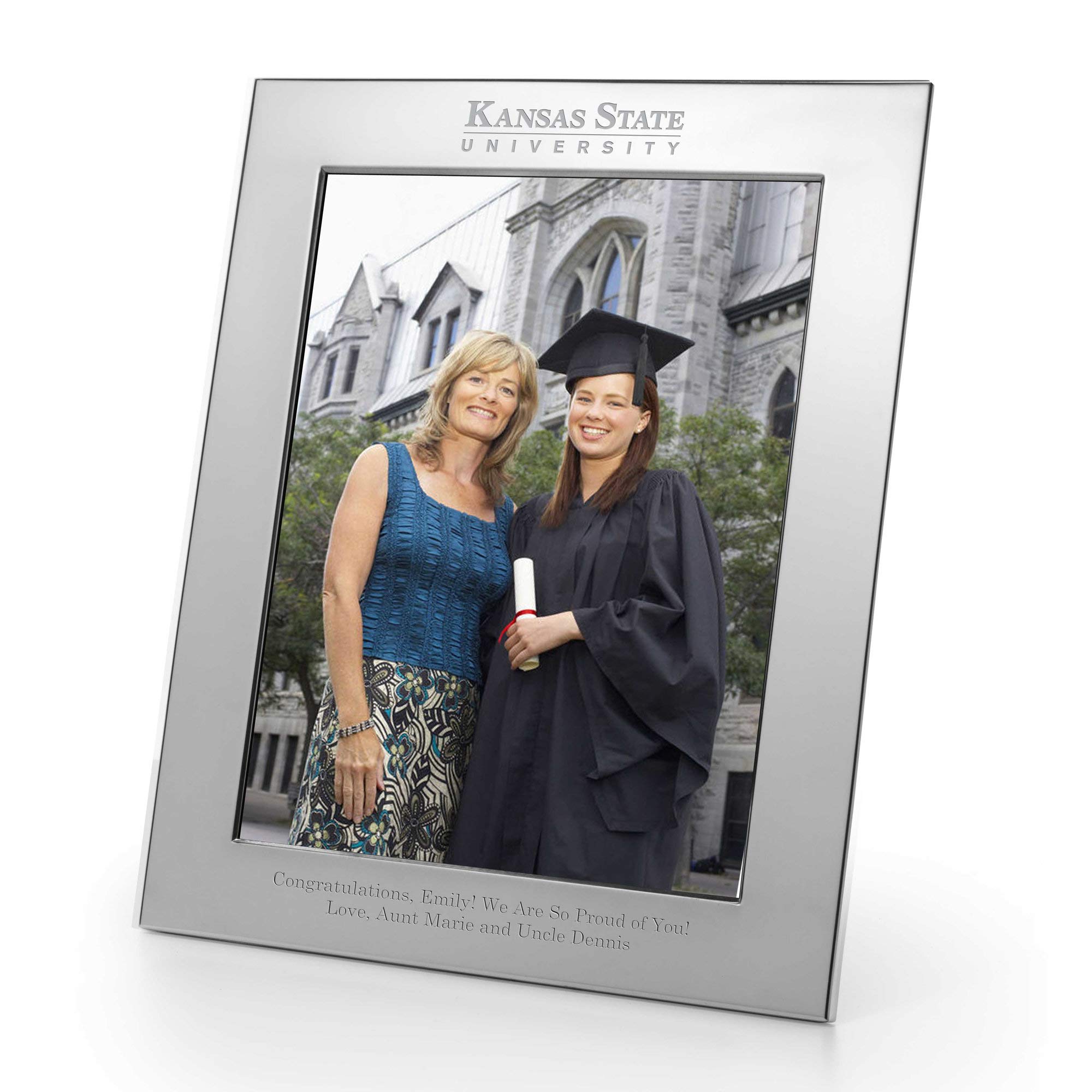 M. LA HART Kansas State University Polished Pewter 8x10 Picture Frame
