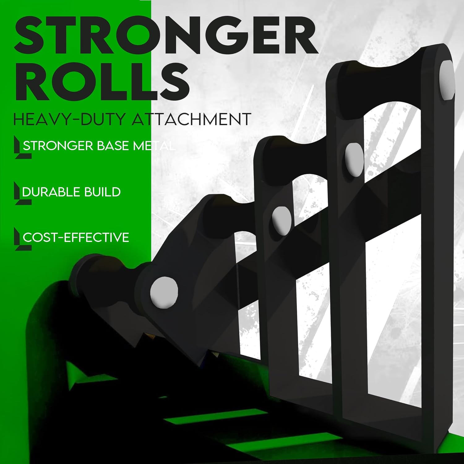 1/2"-1-1/4" 00936 Roller Support Attachment - Heavy Duty Replacement for Greenlee 555 and Current Tools Bender - Hardened Steel - Black Finish