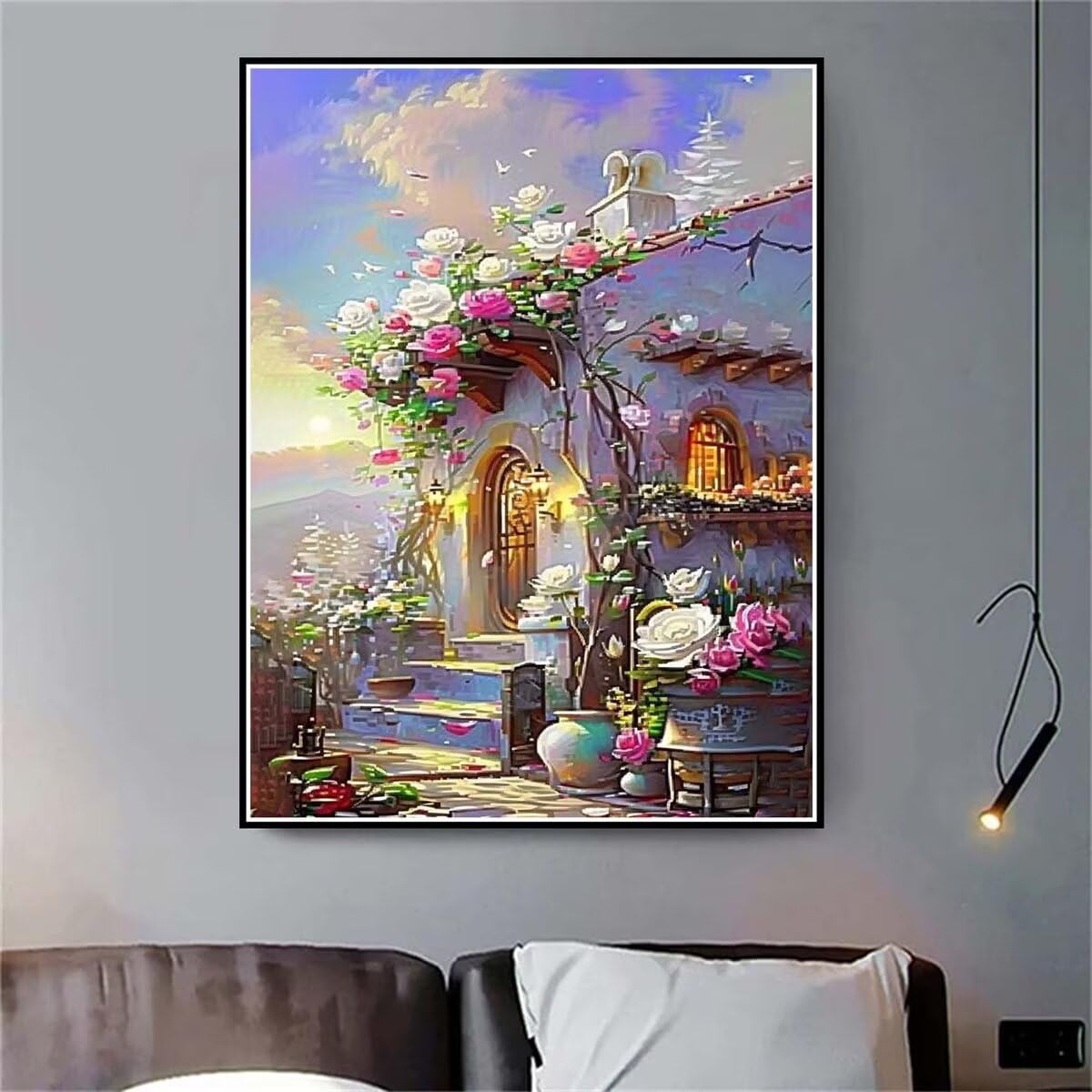 4-teiliges Diamond Painting Set Blumen - 5D DIY Diamant Malerei 15x20cm