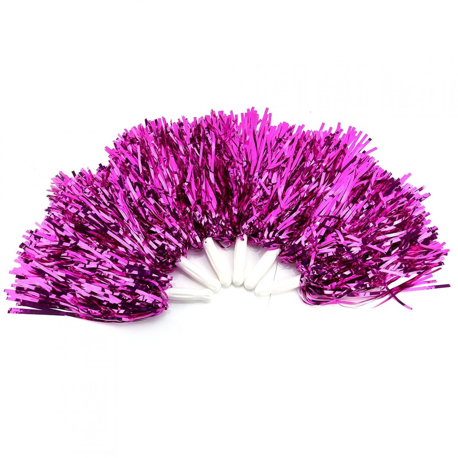 OUKENS Pompons de Pom-Pom Girl, 7 Couleurs 6pcs Pompons de Pom-Pom Girl Accessoire de Danse de fête Pompons de Sport Cheer