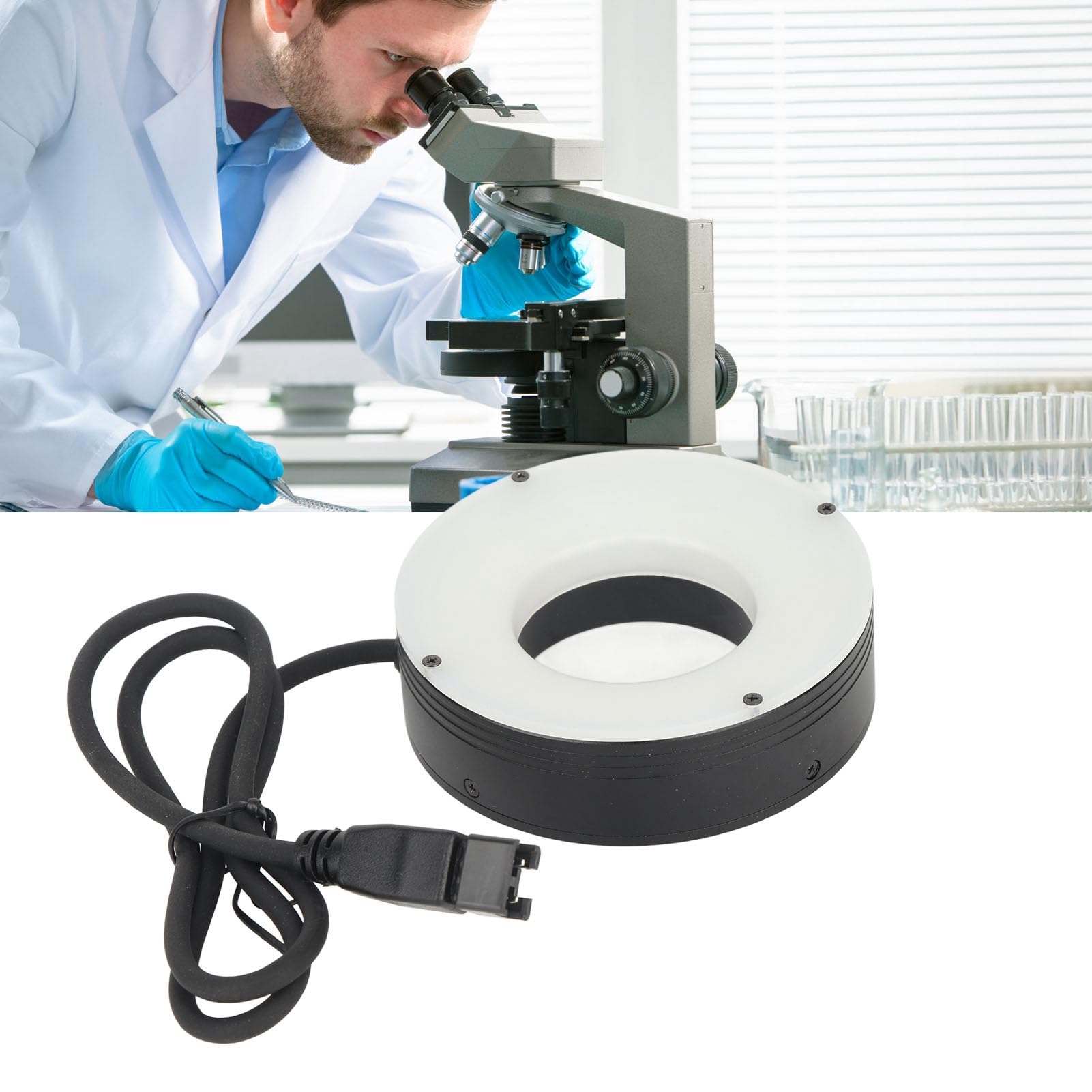 144 LED Ring Light, Mikroskopowe źródło światła z Jednolitym Oświetleniem dla Małej Tokarki z Mikroskopem Stereo